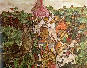 Egon Schiele Landscape at Krumau USA oil painting artist